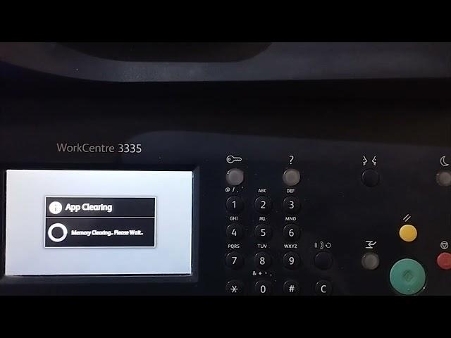 Xerox 3335 Reset Configuration to Default