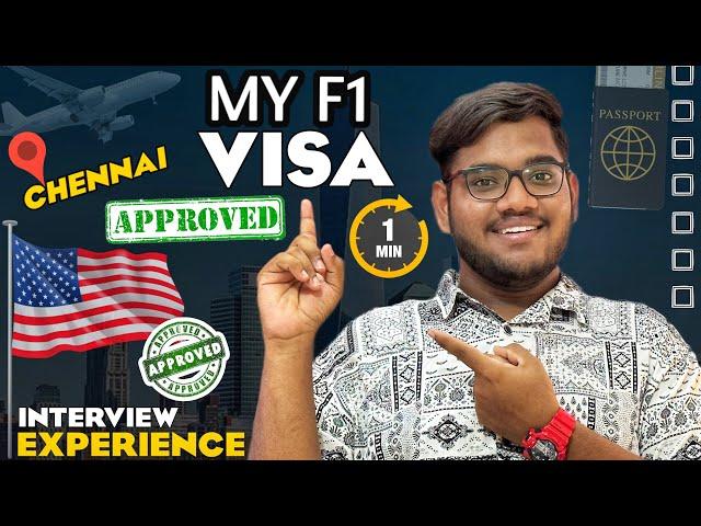 VISA APPROVED IN JUST 1 MINUTE! | Visa Experience | MS IN USA | తెలుగు