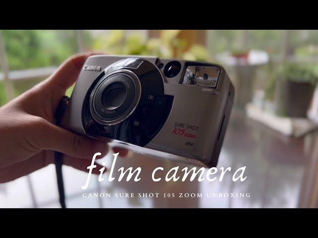 Unboxing my first 35mm film camera | Canon Sure Shot 105 Zoom