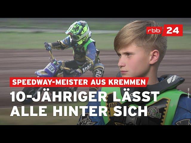 Motorrad-Champion mit 10: Moritz aus Kremmen ist Deutscher Speedway-Meister