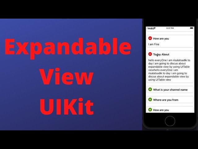 Expandable view in UIKit