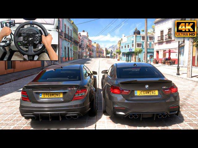 Mercedes-Benz C63 AMG & BMW M4 Coupe | Forza Horizon 5 | Thrustmaster T300RS gameplay