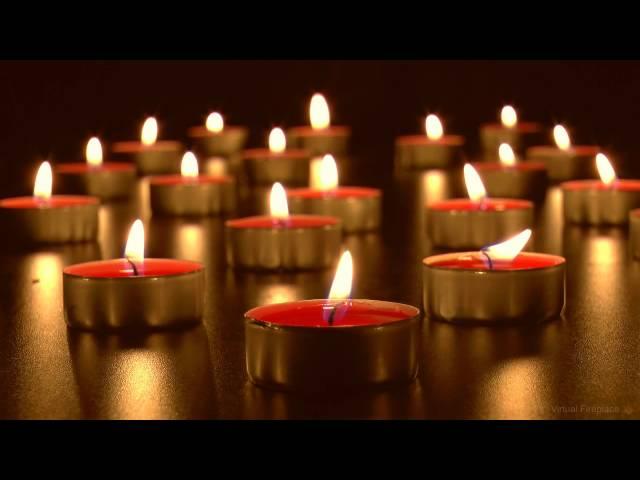 Virtual Candles: Relaxing Burning Tealights with Soothing Wind Chimes (HD)