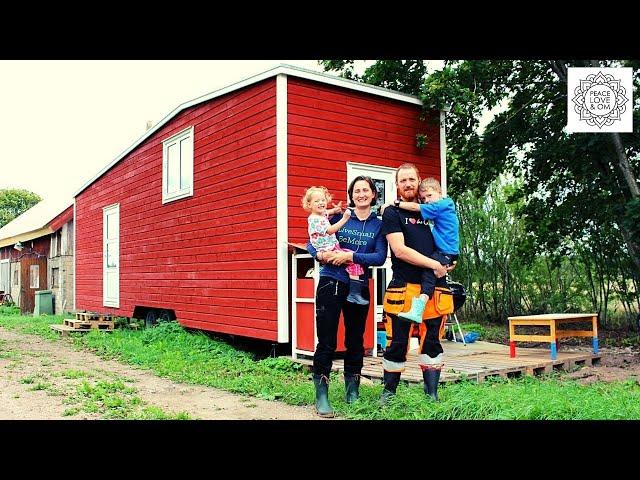 The family of four lives in a Tiny House in Sweden