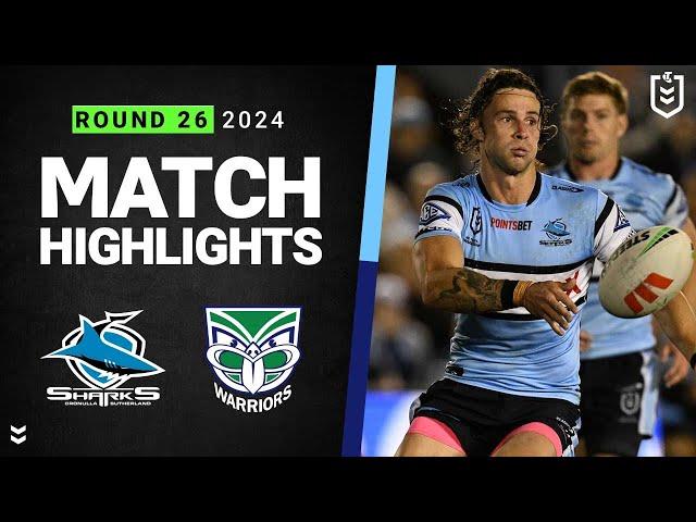 NRL 2024 | Sharks v Warriors | Match Highlights