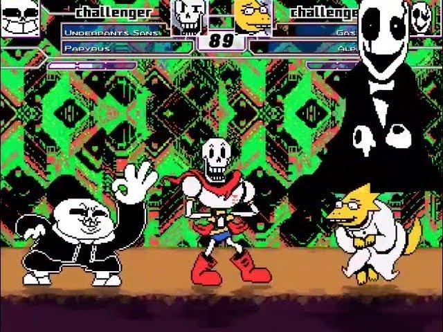 Let's play UNDERTALE MUGEN - Team Underpants Sans and Papyrus and Team Papyrus and Sans