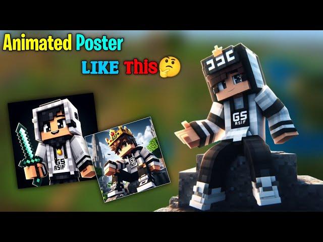 HOW TO MAKE MINECRAFT ANIMATED POSTER LIKE THIS ||