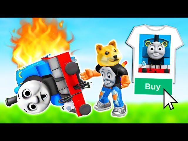 Roblox But Everytime I Crash Thomas, I Buy T-Shirt!