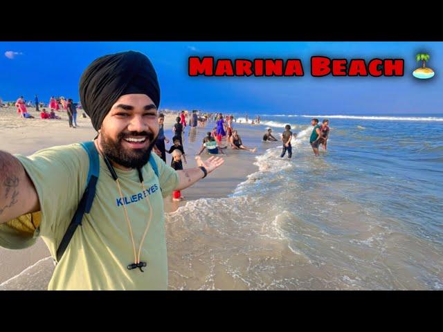 First day in Chennai, Marina Beach India’s largest beach ️