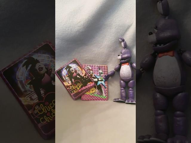 FNAF BONNIE Unboxing 5 Holographic Trading Stickers STOP MOTION Animation #fnaf #stopmotion #bonnie