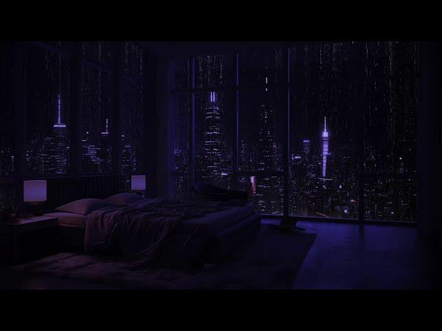 Rain Melodies at Night – Sleep-Inducing Dark Bedroom Ambience