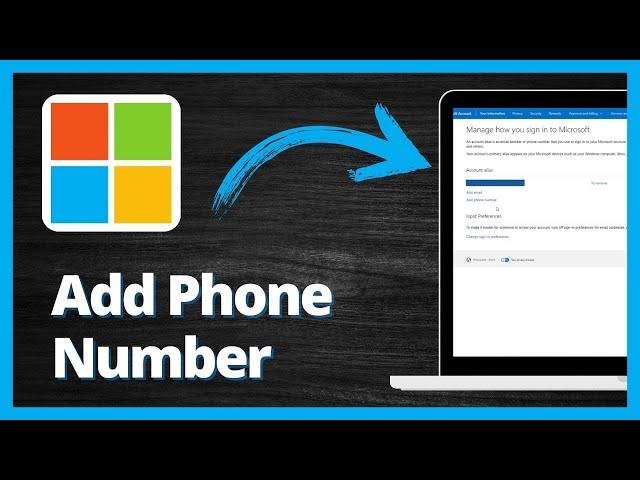 How To Add Phone Number To Microsoft Account | Step by Step 2024