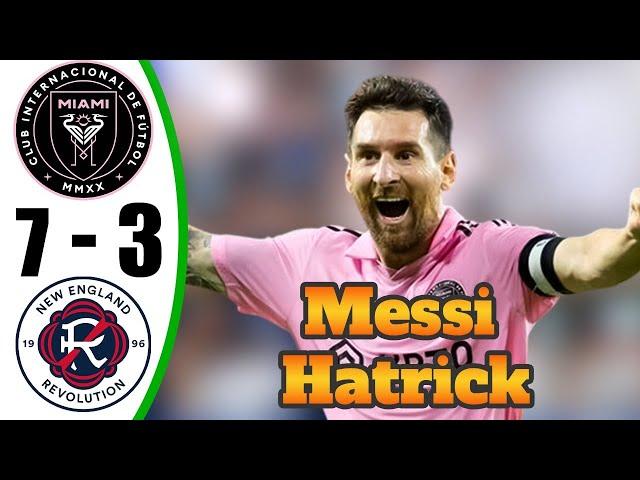 Messi BACK  Inter Miami vs New England Revolution 7-3 - All Goals & Highlights - 2024