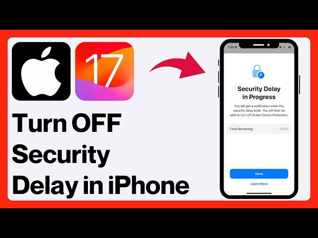 How to Turn OFF Security Delay in Progress in iPhone