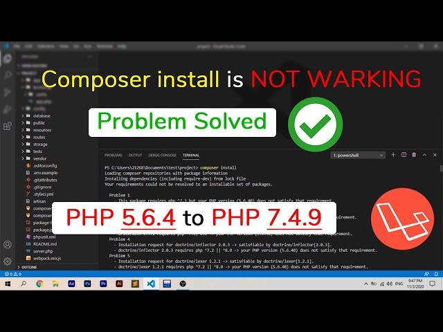 Laravel: Composer Install Is Not Working - ERROR SOLVED