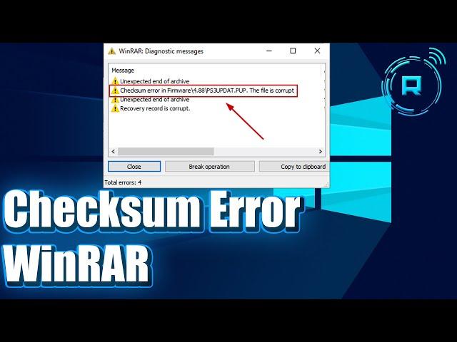 How to Fix Checksum Error in WinRAR extraction in Windows 11