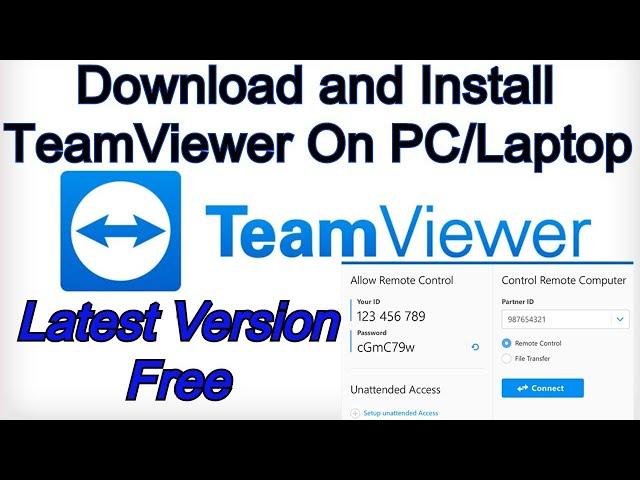 Team Viewer How to Downloads & installation software  laptop/pc