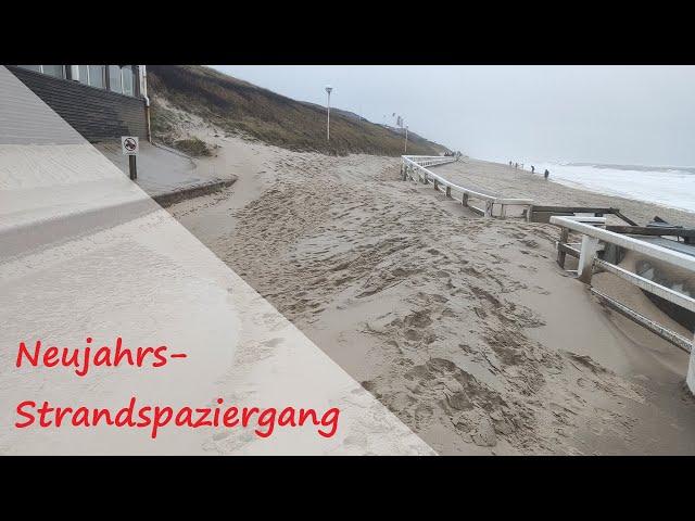 Spaziergang an Neujahr am Strand von Sylt 01.01.2025