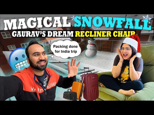 WE GOT SNOW ️ IN OUR NEW HOUSE Before Leaving for INDIA | Indian Youtuber In England