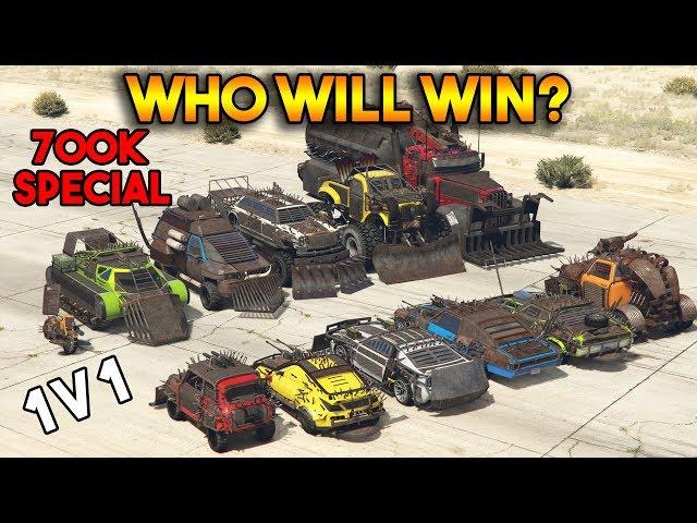 GTA 5 ONLINE : WHO WILL WIN? [700K SPECIAL] (All Arena War DLC vehicles battle)