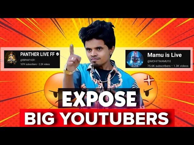 EXPOSE 3 BIG YOUTUBERS - ( AMIT FF , PANTHER LIVE FF AND MAMU IS LIVE ) || Roast Video | StarMan G.