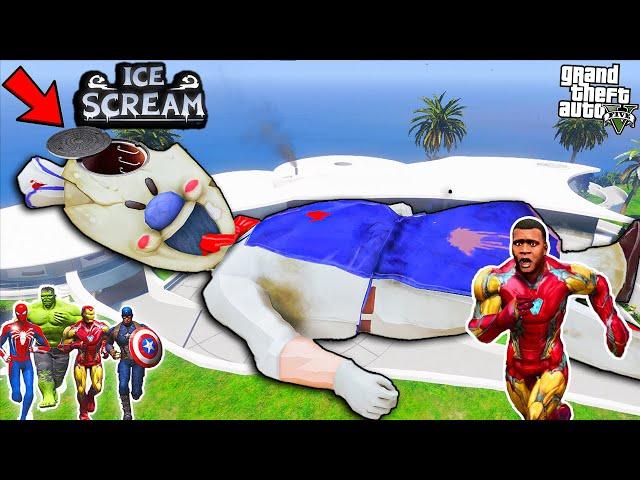 Franklin Enter Inside ICE SCREAM Head For Save Avengers in GTAV | GTAV Avengers | A.K GAME WORLD