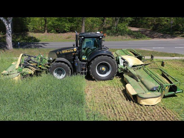 Großeinsatz Grasernte 2020 Grünroggen für den Immenhof Biogasanlage Häcksler Krone Claas Strip-Till