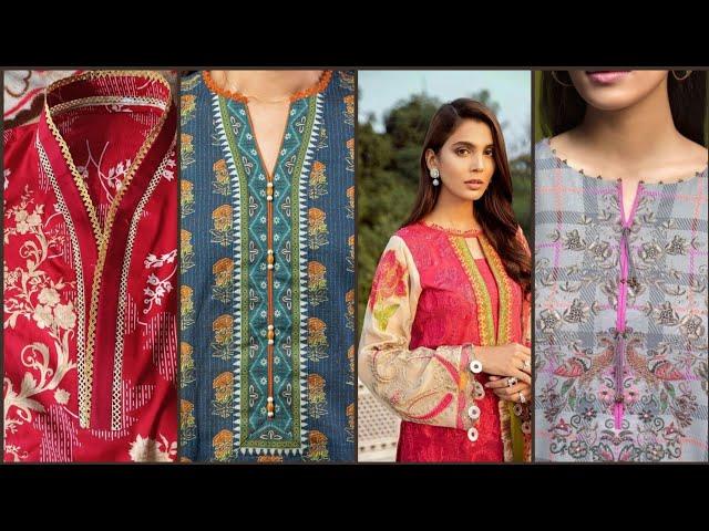 Khaddar Kurti Gala Designs With Laces || Winter Gala Designs 2024 || New Neck Designs!!