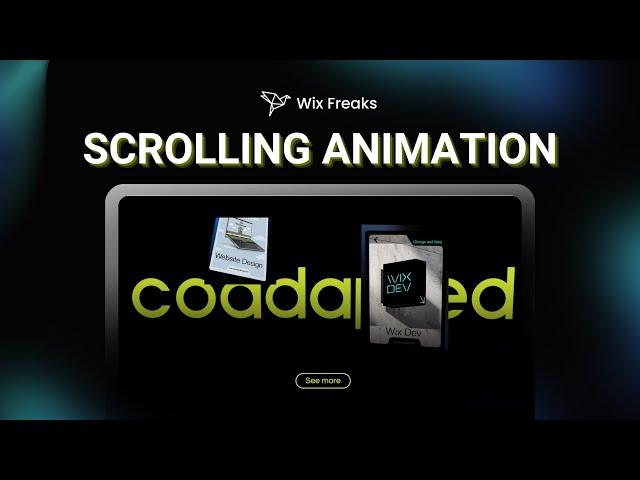 How to Add a Vertical Scrolling Animation/Portfolio Animation | Wix Freaks | Wix Studio