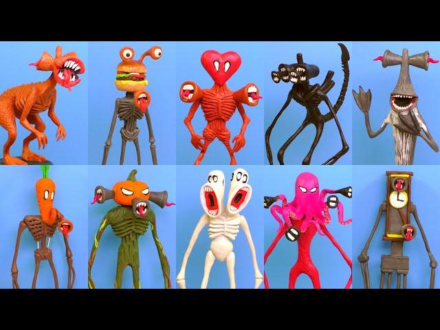 All Siren Head with Clay - Part 4  Trevor Henderson Creatures