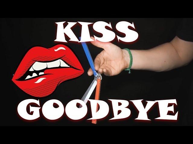 Нож бабочка. Почти Kiss Goodbye (но немного другой). Балисонг трюки - флиппинг продвинутый