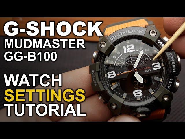 GShock Mudmaster GG-B100 - Setting time and date tutorial