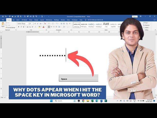 Why dots appear when I hit the space key in Microsoft word?