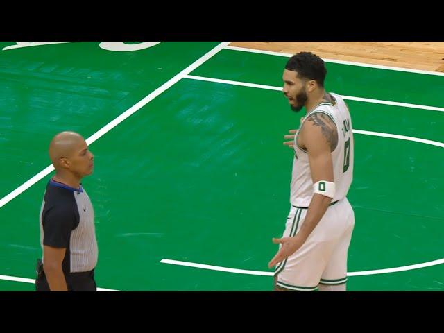 Jayson Tatum gets ejected for getting heated with ref after no call vs Rockets