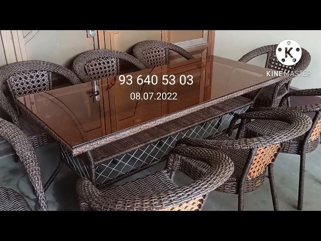 takbe rattan stol stul 8 kishilik / такбе раттан стол стул 8 кишилик