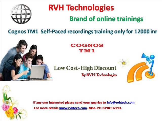 cognos TM1 self-paced recordings training for low fee price cost.