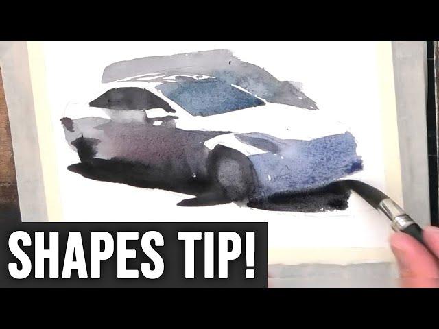 Watercolor SHAPES Tip - Revolutionize Your Paintings