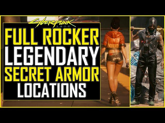 Cyberpunk 2077 How to get FULL Secret Rocker Clothing/Armor Set - All Legendary Rocker Locations