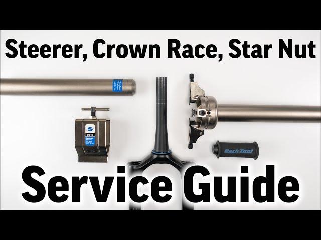 Bike steerer Tube, Crown Race install and removal & Star Nut full service guide for beginners.