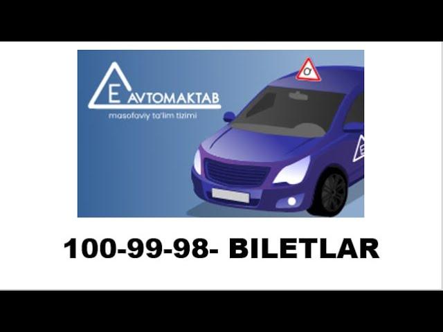 IMTIHON SAVOLLARI 100 99 98 biletlar