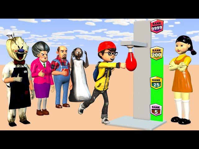 Scary Teacher 3D vs Squid Game: Ultimate Strength Punch Test – Who’s the Strongest?