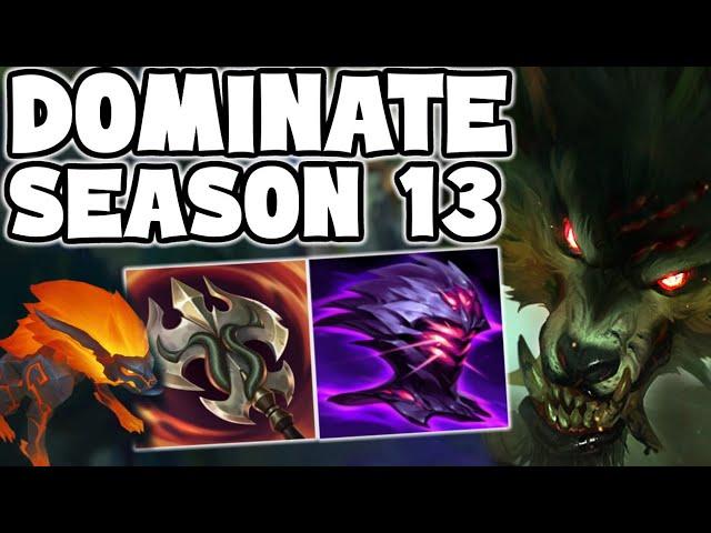 SEASON 13 WARWICK JUNGLE OPTIMAL BUILD & CARRY ROUTINE!