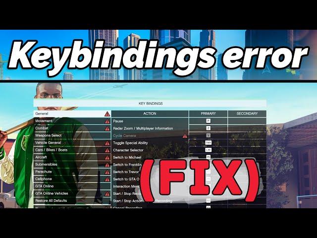 [FIX] GTA V You currently have inputs that are unbound or conflict error