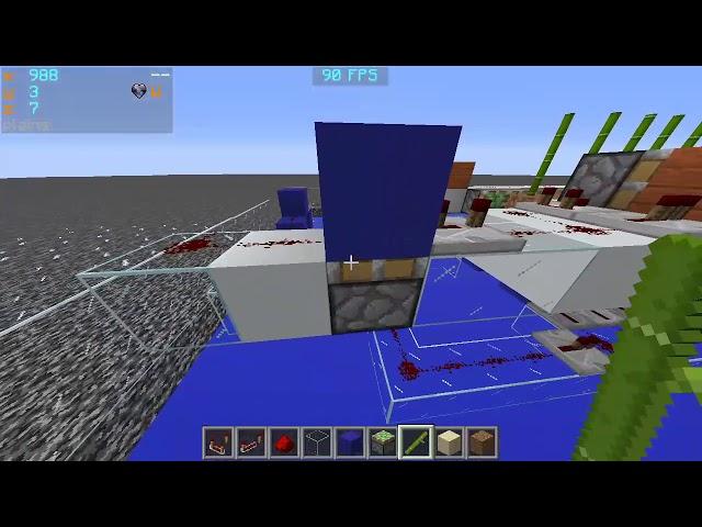 [Minecraft] Optimized version of EagleEye621's Shaky-Sand Machine, requires way less component