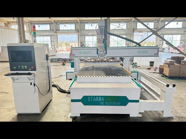 1300x2800mm english spanish Portuguese Russian ATC auto tool change wood cnc router machine with 9kw