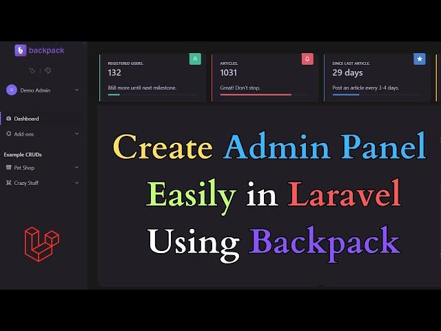 How to Create Admin Panel Easily in Laravel Using Backpack for Laravel