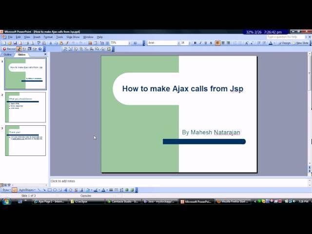 How to make Ajax calls from Jsp