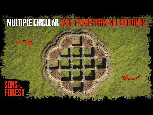 Multiple Circular This Method Will Transform All Buildings - Sons Of The Forest Building Tips&Tricks