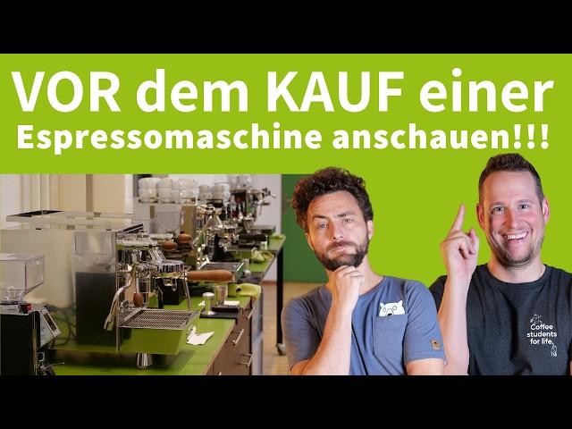 Was du VOR dem Kauf einer Espressomaschine wissen SOLLTEST!