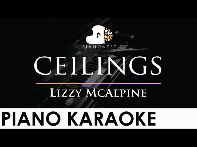 Lizzy McAlpine - ceilings - Piano Karaoke Instrumental Cover with Lyrics